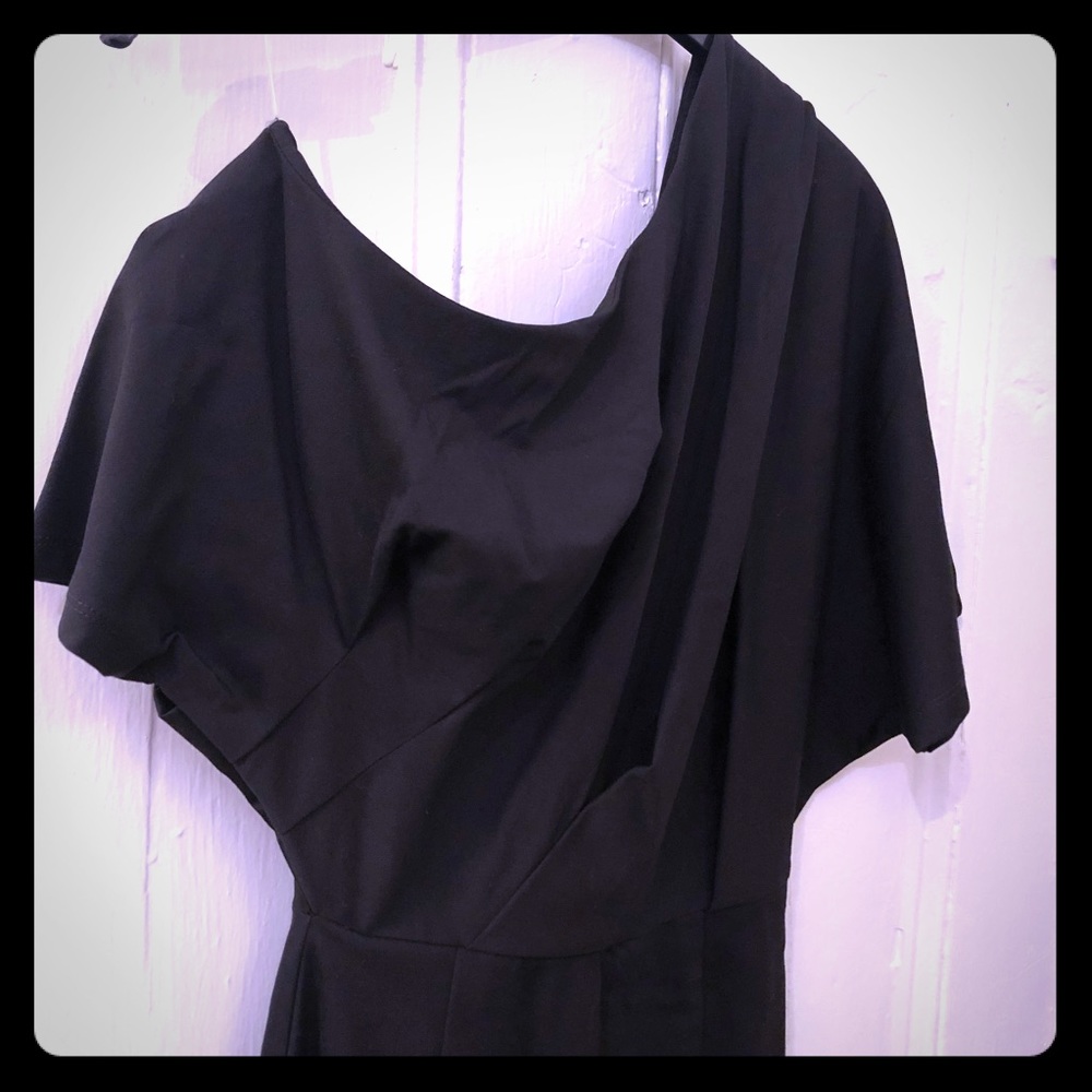 Off-shoulder Black Pencil dress